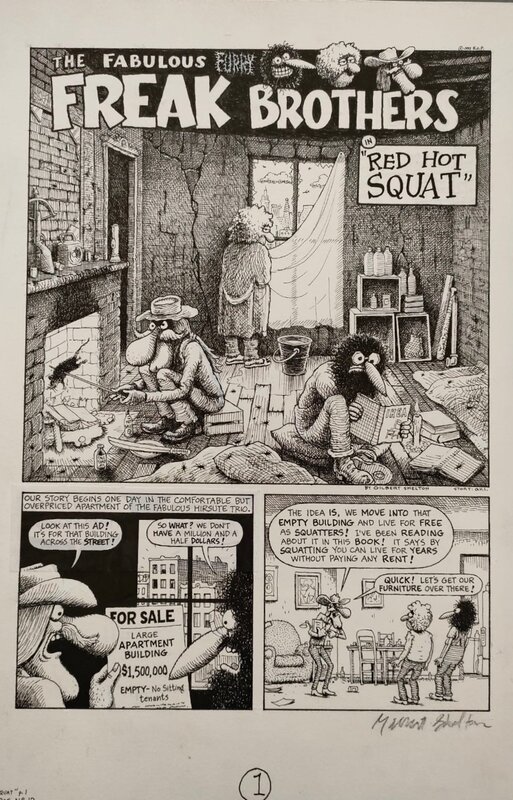 Gilbert Shelton, Red hot squat (histoire complete en 4 pages) - Comic Strip