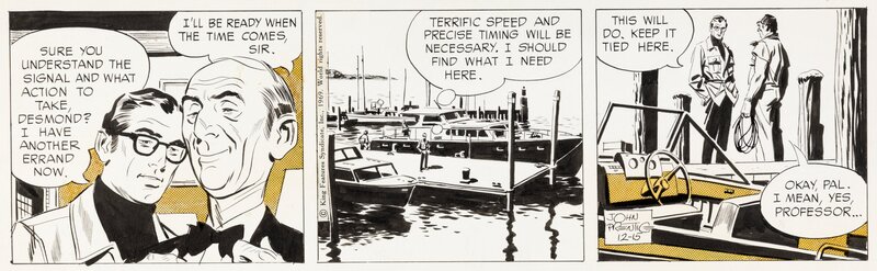 John Prentice, Rip Kirby - Strip du 15 Décembre 1969 - Planche originale