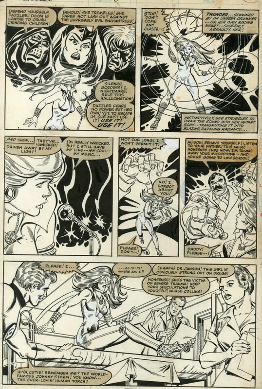 Dazzler - T5 p2 par Frank Springer, Ricardo Villamonte - Planche originale