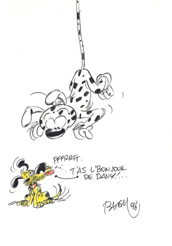 Marsupilami par Batem, André Franquin - Illustration originale