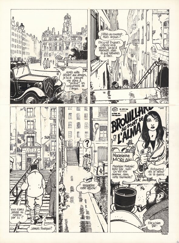 Jacques Tardi, Nestor Burma - 120 rue de la Gare - Planche originale