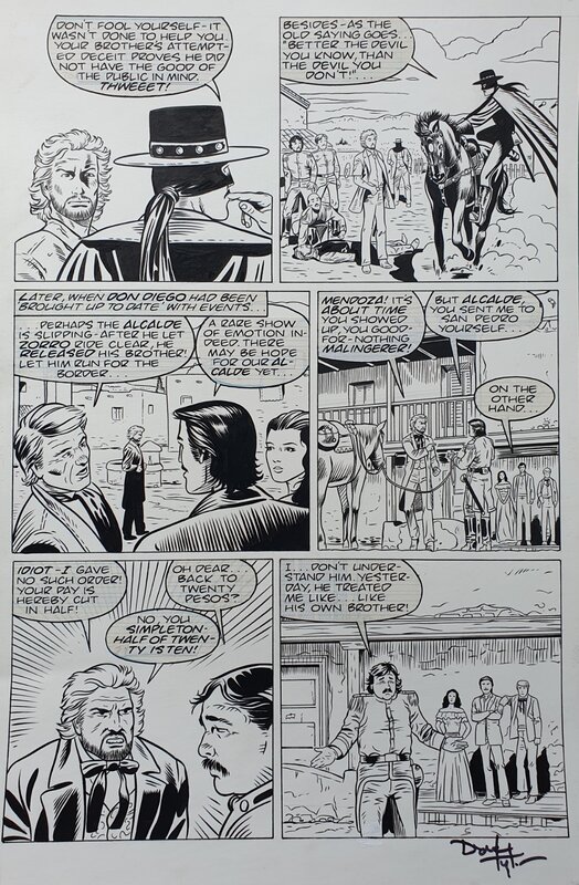 Zorro #9 p20 par Dave Taylor - Planche originale