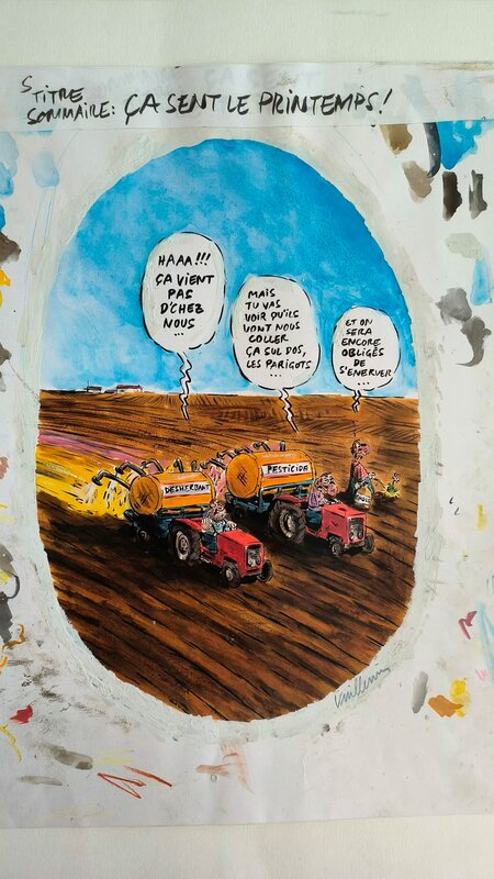 Philippe Vuillemin, Ca sent le printemps - Planche originale