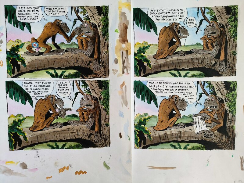 Philippe Vuillemin, Le singe et la girafe - Comic Strip