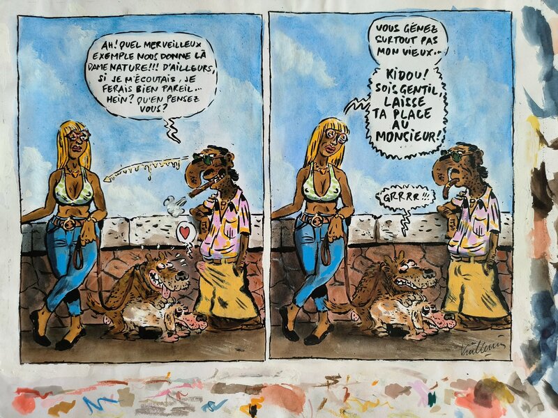 Vie de chien par Philippe Vuillemin - Planche originale