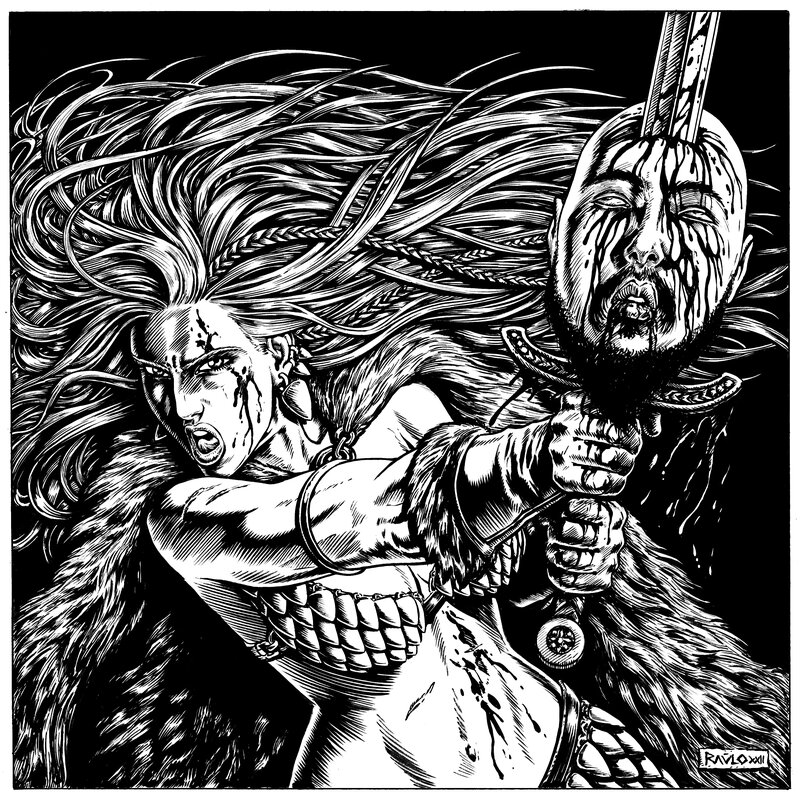 Raúlo Cáceres, Cover CD Iron Fist ''Sword Of Sonja'' - Original Illustration
