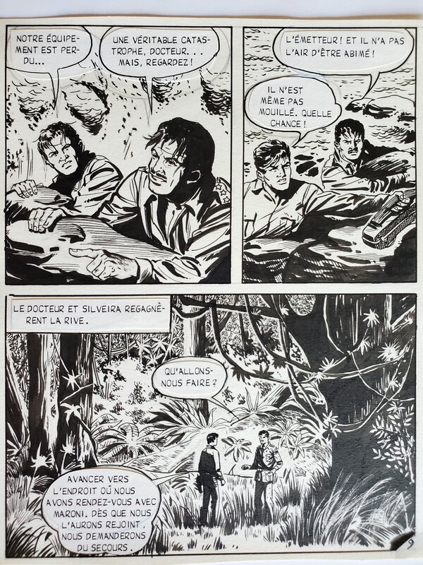 collectif de dessinateurs, COMMANDO n°86 LE NAUFRAGE 2 planche originale - Comic Strip