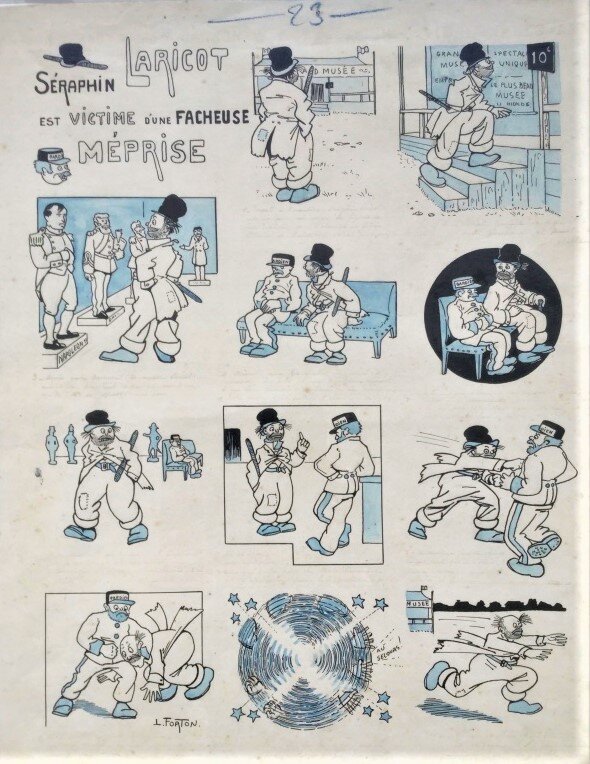 Louis Forton, Séraphin Laricot est victime d'une fâcheuse méprise - Comic Strip