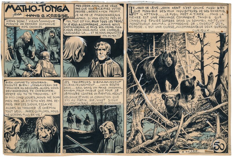 Hans Kresse, Matho Tonga part 1 - De laatste der Mandans - Comic Strip