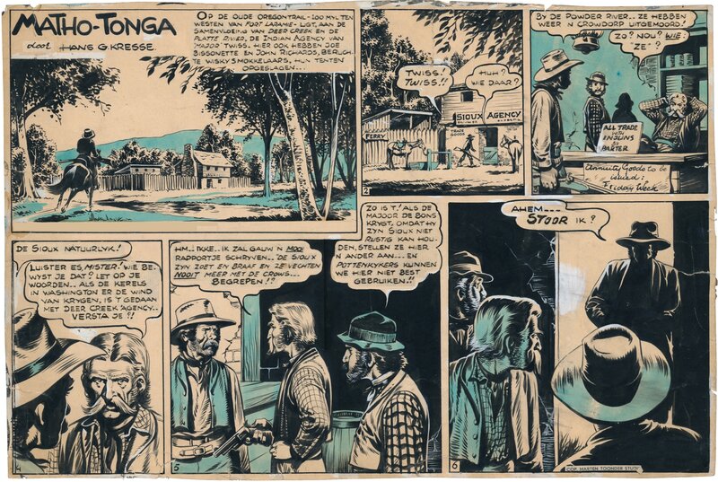 Hans Kresse, Matho Tonga part 1 - De laatste der Mandans - Planche originale