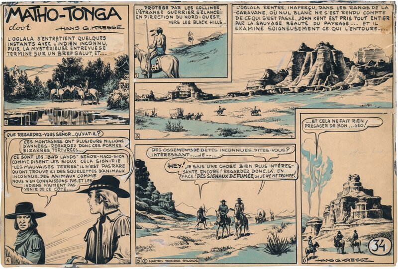 Hans Kresse, Matho Tonga part 1 - De laatste der Mandans - Planche originale