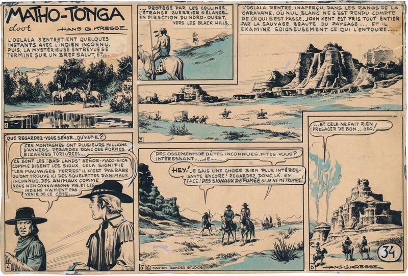 Hans Kresse, Matho Tonga part 1 - De laatste der Mandans - Comic Strip