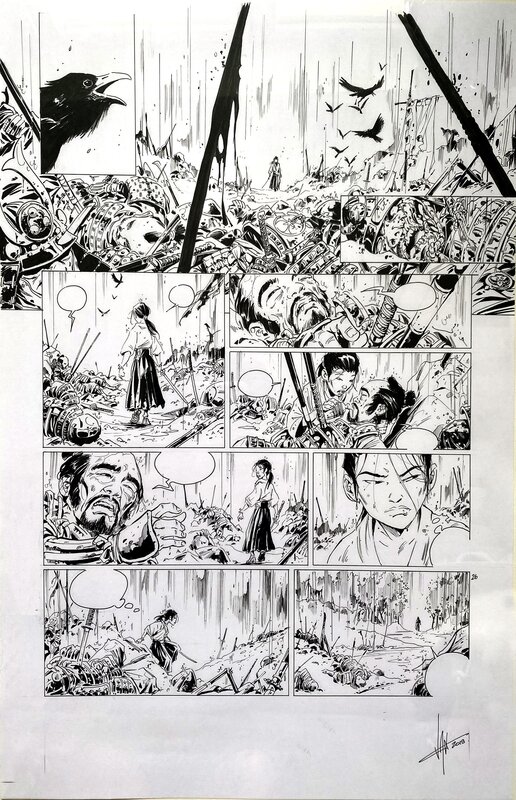 Samourai origines par Vax - Planche originale