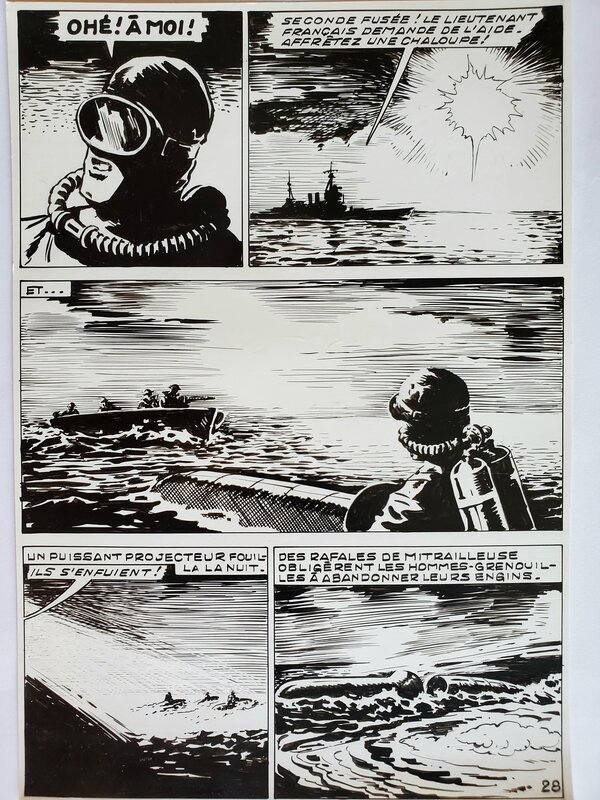 Jean-Paul Decoudun, TEMARAIRE n°72  TOMIC - L'AVENTURE SOUS-MARINE  planche originale - Planche originale