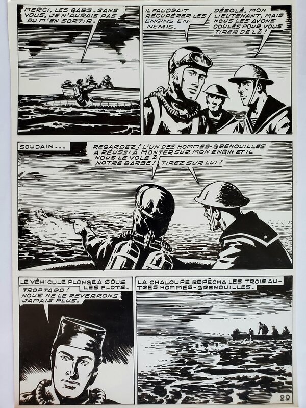 Jean-Paul Decoudun, TEMERAIRE n°72 TOMIC - L'AVENTURE SOUS-MARINE planche originale - Planche originale