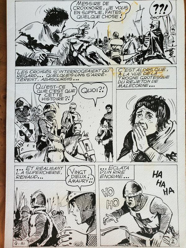 M V, BARON DE MALECORNE planche originale - Comic Strip