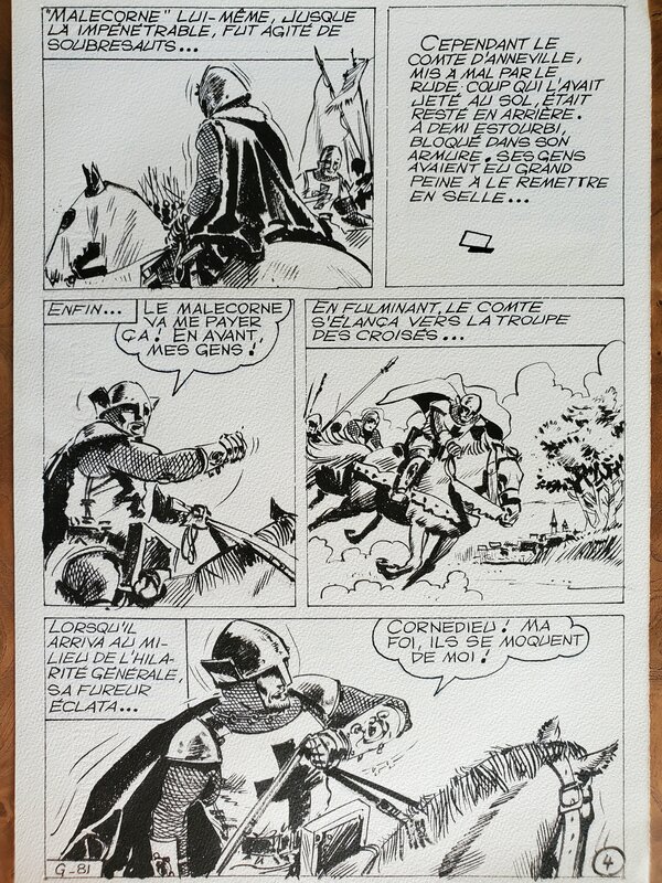 M V, Baron DE MALECORNE planche originale - Comic Strip