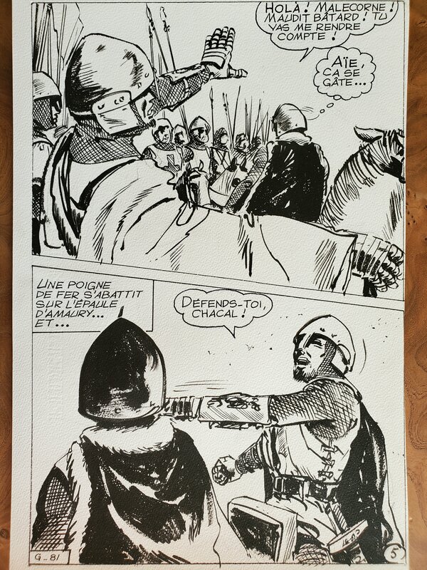 M V, BARON DE MALECORNE planche originale - Planche originale