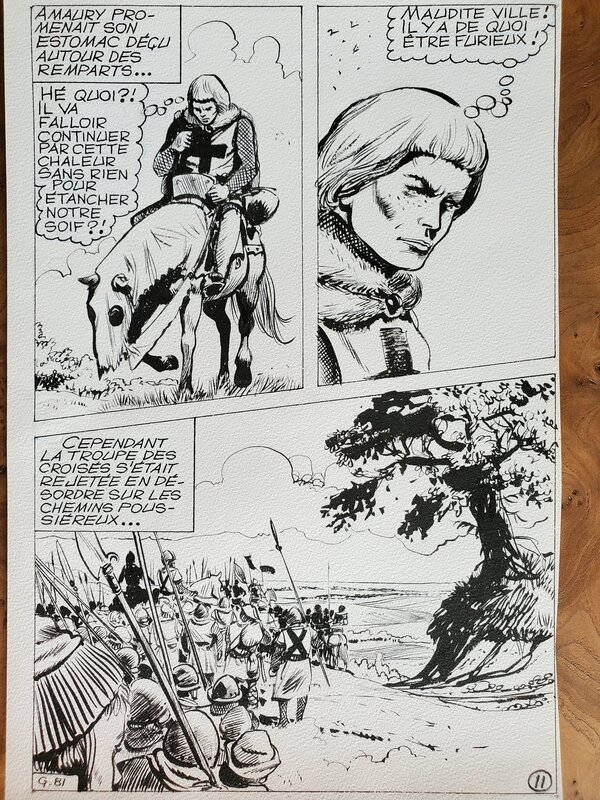 M V, BARON DE MALECORNE planche originale - Planche originale