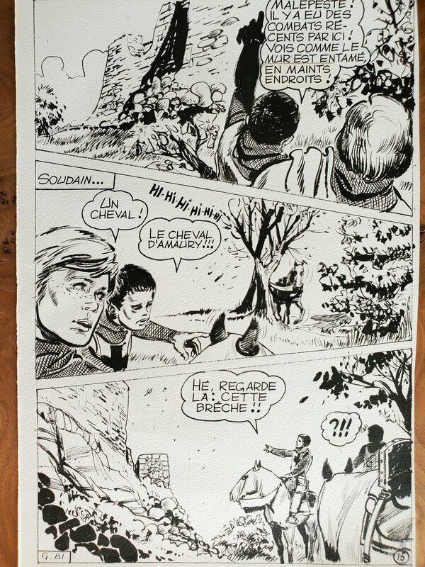 M V, BARON DE MALECORNE planche originale - Planche originale