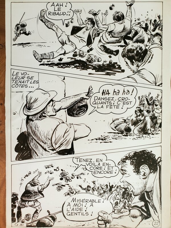 M V, BARON DE MALECORNE planche originale - Comic Strip