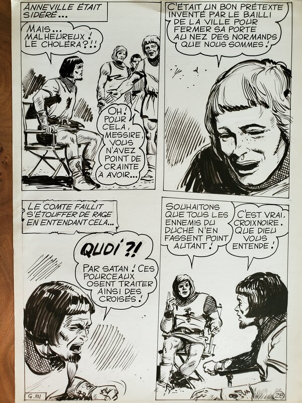 M V, BARON DE MALECORNE planche originale - Comic Strip