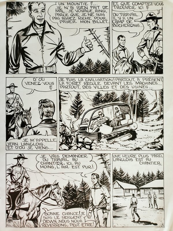 Daniel MASSARD DAMAS, DEWY, L'HOMME DE NULLE PART planche originale - Planche originale
