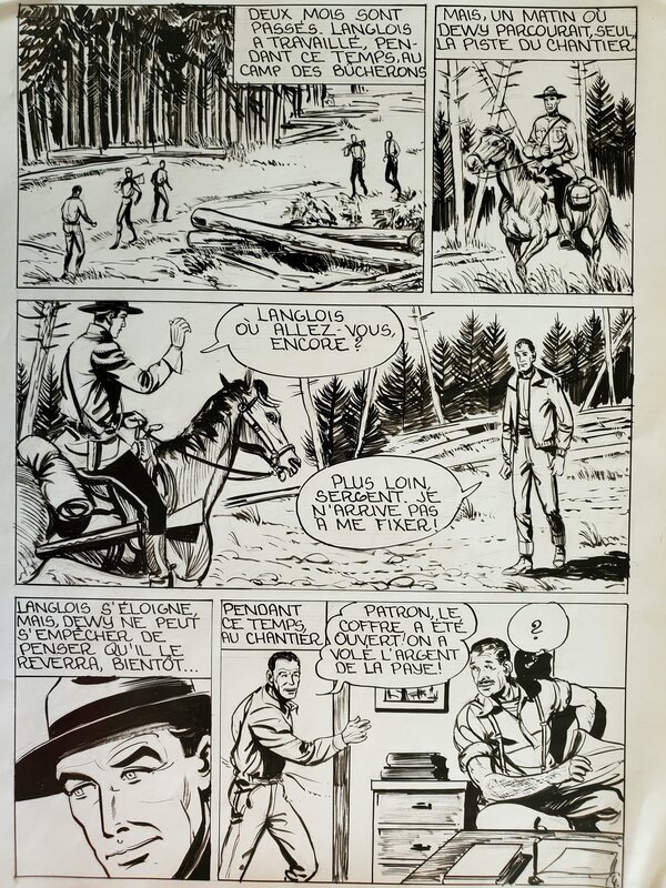 Daniel MASSARD DAMAS, DEWY, L'HOMME DE NULLE PART planche originale - Planche originale