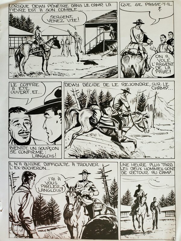 Daniel MASSARD DAMAS, DEWY, L'HOMME DE NULLE PART planche originale - Comic Strip