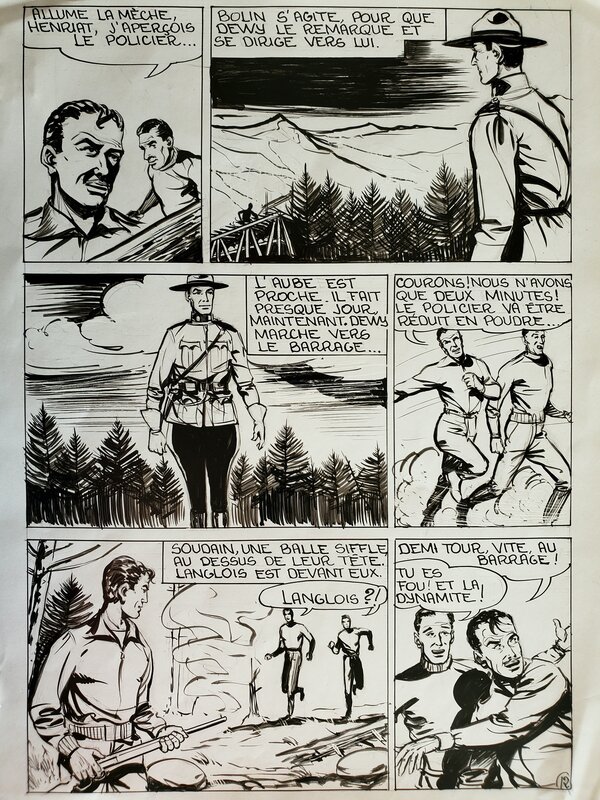 Daniel MASSARD DAMAS, DEWY, L'HOMME DE NULLE PART planche originale - Comic Strip