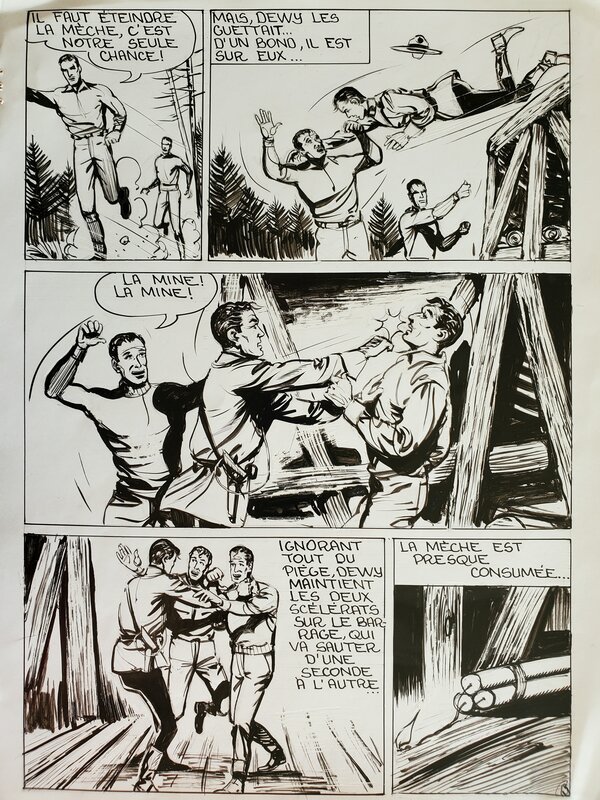 Daniel MASSARD DAMAS, DEWY, L'HOMME DE NULLE PART planche originale - Planche originale