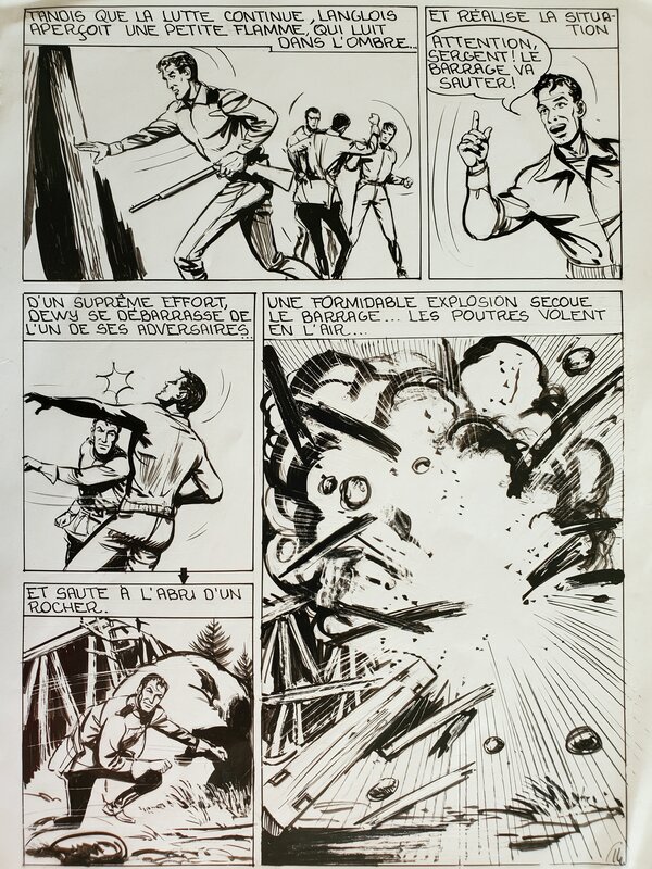 Daniel MASSARD DAMAS, DEWY, L'HOMME DE NULLE PART planche originale - Planche originale