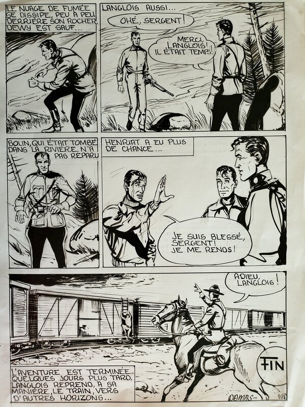 Daniel MASSARD DAMAS, Dewy, L'HOMME DE NULLE PART planche originale - Comic Strip