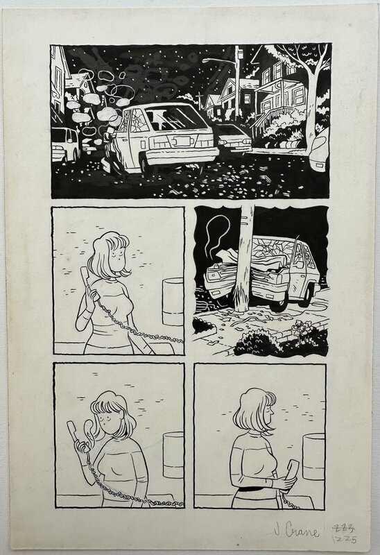 Jordan Crane, Keeping Two - p225 - Dead Car on the Road - Comic Strip