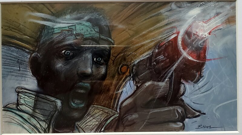 Enki Bilal, 32 DECEMBRE case originale couleur - Planche originale