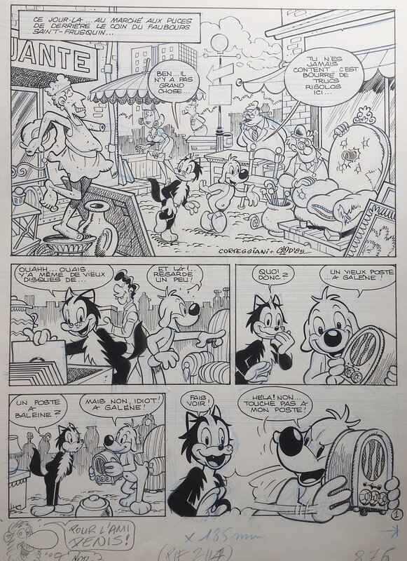 Clod, François Corteggiani, José Cabrero Arnal, Clod, Pif et Hercule, l'armoire diabolique, Pif Gadget#876, planche n°1, 1985. - Planche originale