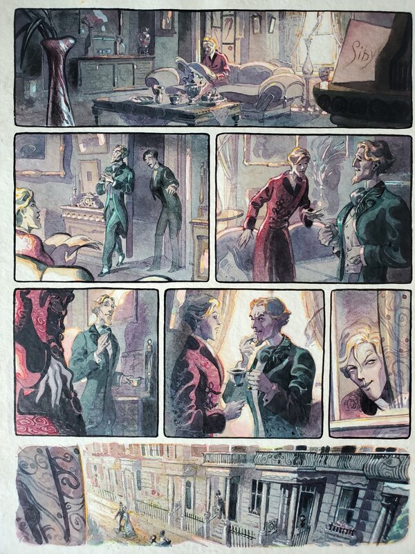 Enrique Corominas, DORIAN GRAY   couleur directe - Planche originale
