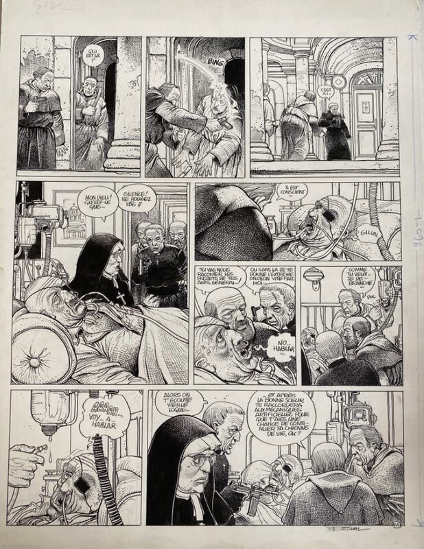 Enki Bilal, Les Phalanges de l’Ordre noir - Planche originale