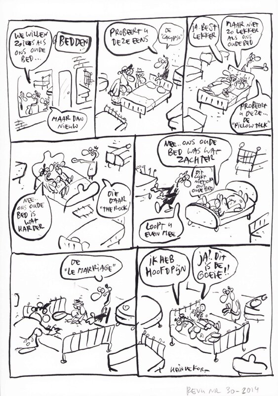 Hein de Kort | 2014 | Dirk en Desiree: Le marriage - Planche originale