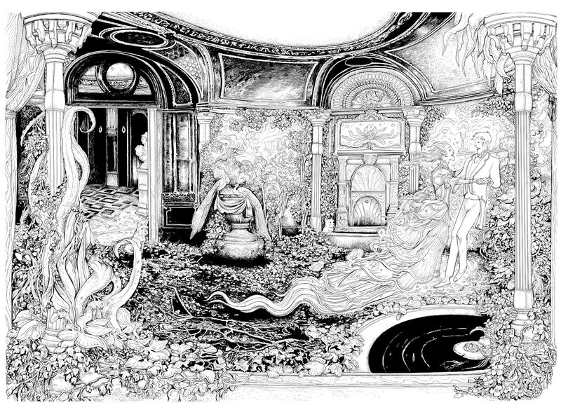 For sale - Lionel Richerand, Bertrand Santini, Hubert, Lionel Richerand Double planche L'esprit de Lewis Tome 2 pages 94-95 - Comic Strip