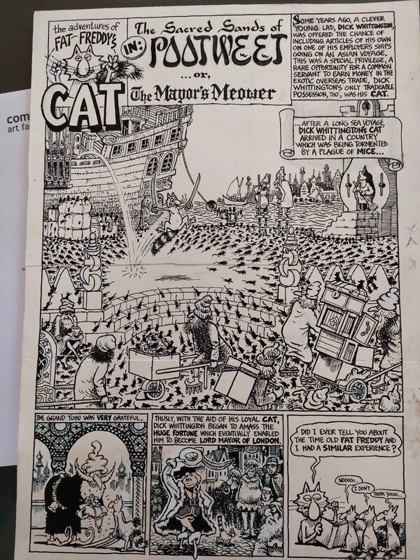 Gilbert Shelton, The Sacred Sands of Pootweet, page de titre - Planche originale
