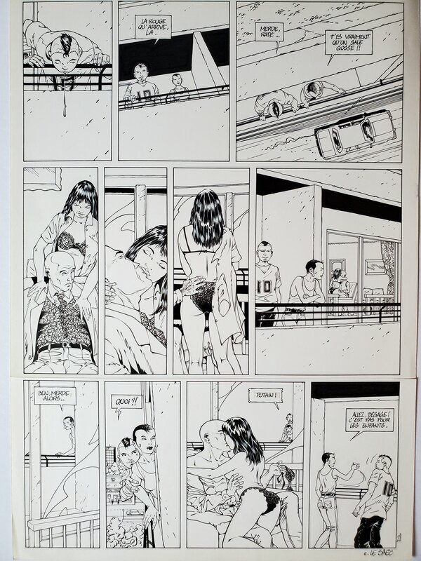 Erwan Le Saëc, LES ENRAGES T4 LOVE IN RENO planche originale - Comic Strip