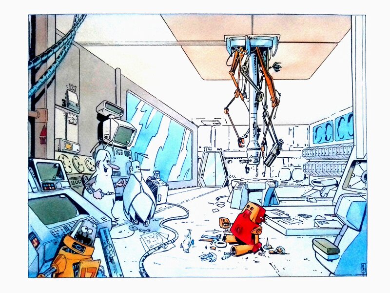 Philippe Pouzaud, 04 - IEUFE - background fan art - 02 - Atelier de Maestro - Original Illustration