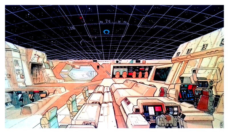 Phillipe Pouzaud, 04 - IEUFE - background fan art - 03 - Salle des commandes à Oméga - Illustration originale
