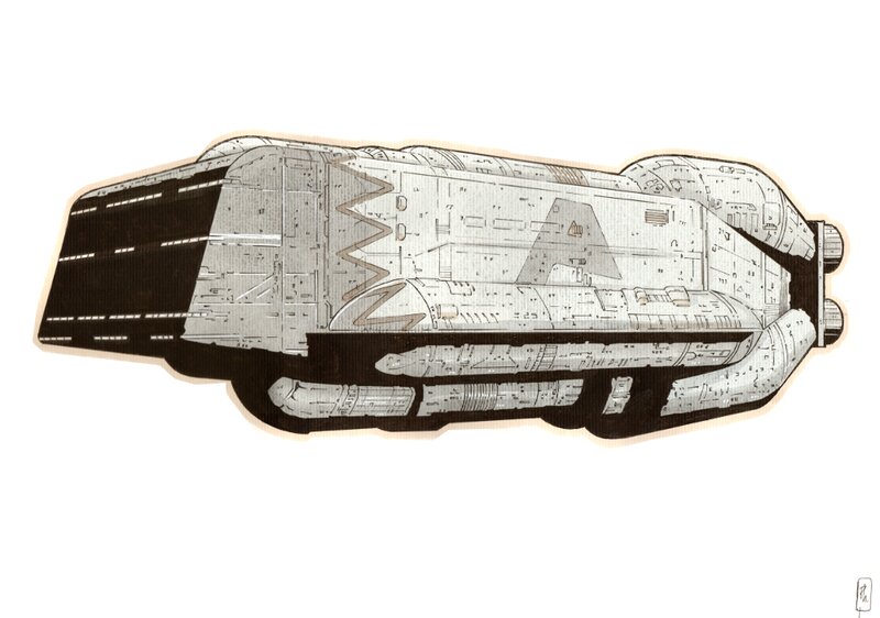 Philippe Pouzaud, 04 - IEUFE - Oméga - 14 - Vaisseau d'Aldebaran - Original Illustration