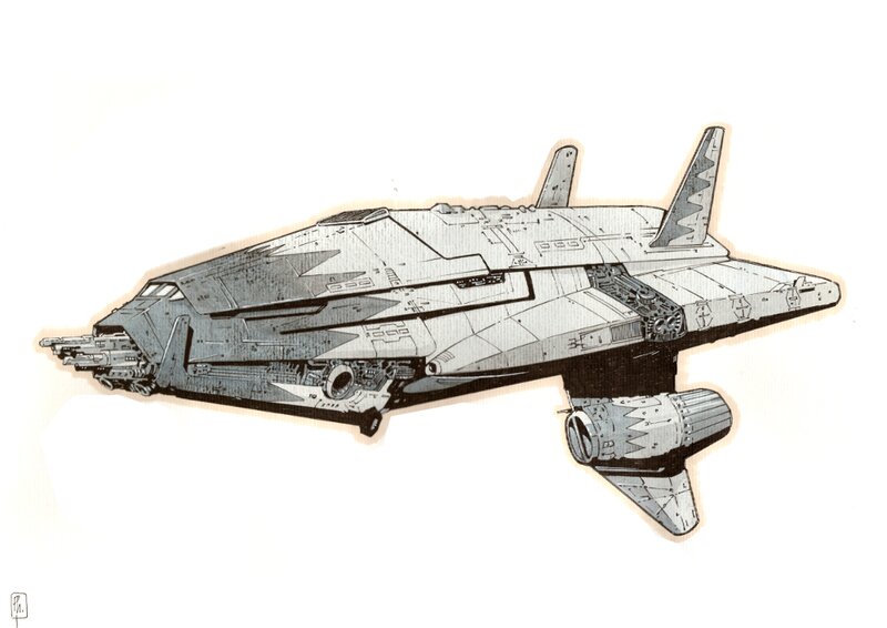 Philippe Pouzaud, 04 - IEUFE - Oméga - 15 - Vaisseau d'Aldebaran - Original Illustration