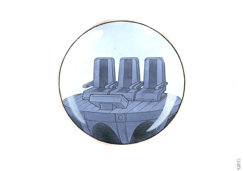 Philippe Pouzaud, 04 - IEUFE - Terre - 19 - Sous-marin - Original Illustration