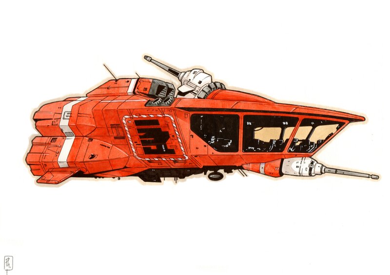 Philippe Pouzaud, 04 - IEUFE - Humanoïdes - 09 - Vaisseau - Original Illustration