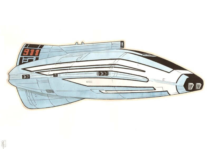Philippe Pouzaud, 04 - IEUFE - Humanoïdes - 08 - Vaisseau - Original Illustration