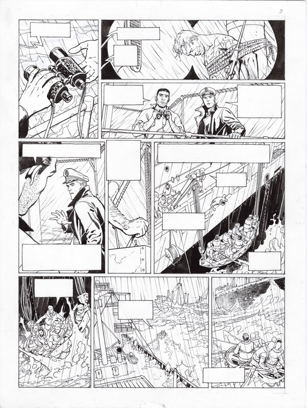 En vente - Roberto Zaghi, Planche originale - Tramp - Tome 12 - planche 3 - Galerie Nicolas Sanchez - Planche originale